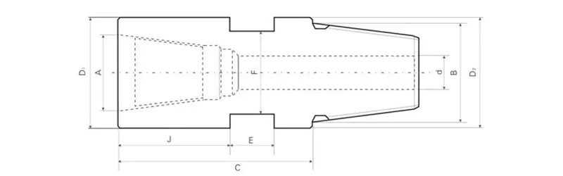 Pin-Box Adapter For DTH Rig Drilling Pipe