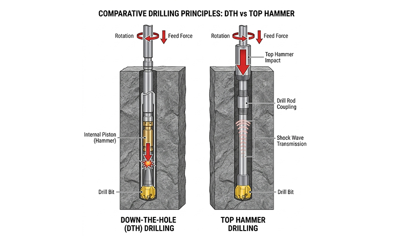 Differences Between Top-Hammer Drills and Down-the-Hole Drills？